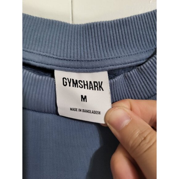 Gymshark Women's Medium Crewneck Lifting Club Graphic Sweatshirt Blue Thick - Picture 3 of 6